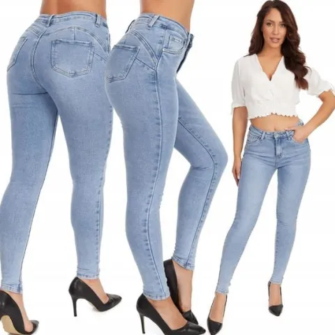 109_ Spodnie damskie jeans rurki - Goodies _L/40