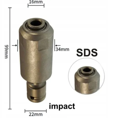Adapter 1/2 na SDS PLUS SDS+ klucz udarowy przejściówka przejście redukcja