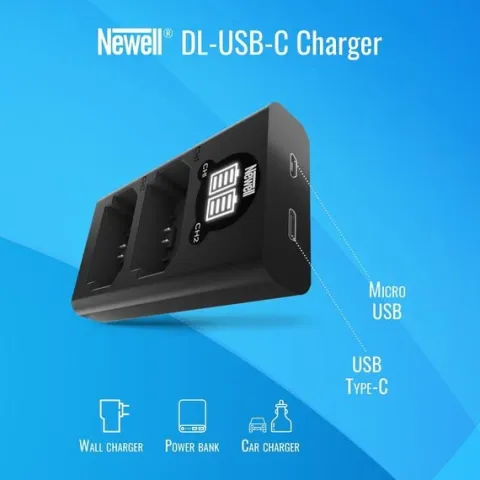 Ładowarka dwukanałowa Newell DL-USB-C do akumulatorów DMW-BLG10 Panasonic