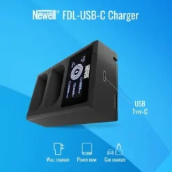 Ładowarka dwukanałowa Newell FDL-USB-C do akumulatorów NP-W126 do Fujifilm
