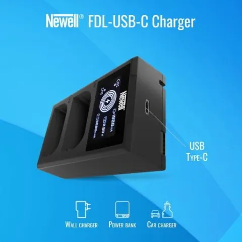 Ładowarka dwukanałowa Newell FDL-USB-C do akumulatorów NP-W126 do Fujifilm