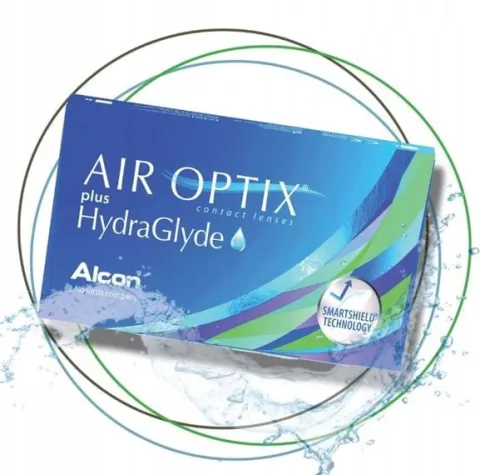 AIR OPTIX HYDRAGLYDE 6 SZT SOCZEWKI KONTAKTOWE MIESIĘCZNE MOC -2,50