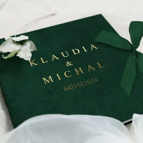 Album na zdjęcia ZŁOTY NADRUK Pamiątka Ślubu od rodziców dla Młodej Pary