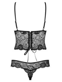 Alluria body czarne – zjawiskowe body z powabnymi wycięciami Obsessive S/M
