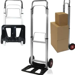 Aluminiowy wózek magazynowy transportowy składany ręczny młynarka 90kg
