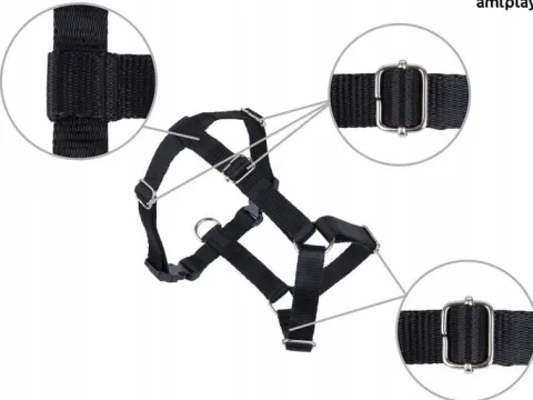 amiplay Szelki regulowane Guard Samba XL Czarne