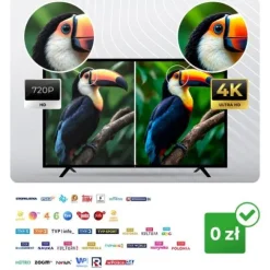 Antena wewnętrzna zewnętrzna TV ultra HD 4K Berdsen BD-955 czarna
