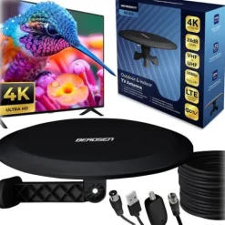 Antena wewnętrzna zewnętrzna TV ultra HD 4K Berdsen BD-955 czarna