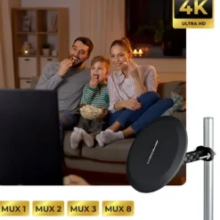 Antena wewnętrzna zewnętrzna TV ultra HD 4K Berdsen BD-955 czarna