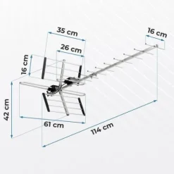 Antena zewnętrzna kierunkowa TV ultra HD 4K Berdsen BD-951