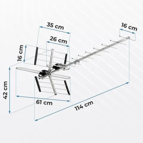 Antena zewnętrzna kierunkowa TV ultra HD 4K Berdsen BD-951