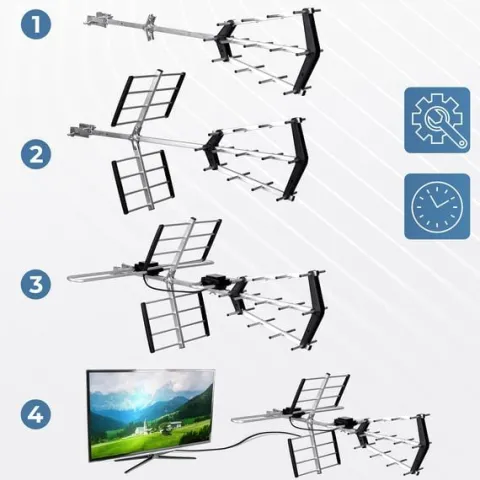 Antena zewnętrzna kierunkowa TV ultra HD 4K Berdsen BD-950