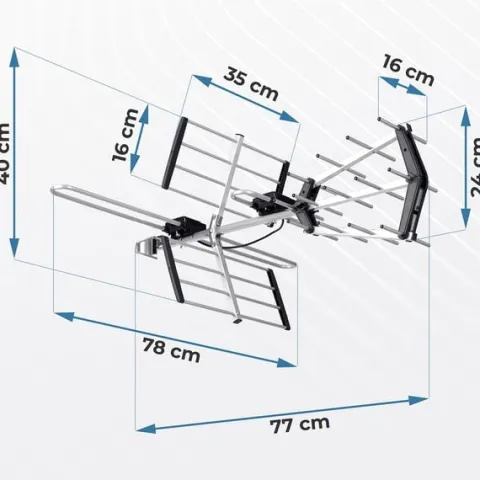 Antena zewnętrzna kierunkowa TV ultra HD 4K Berdsen BD-950