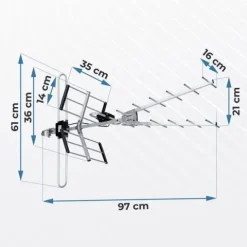 Antena zewnętrzna kierunkowa TV ultra HD 4K Berdsen BD-954