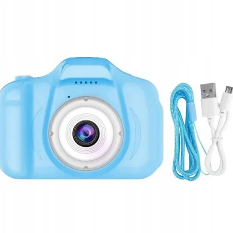 APARAT CYFROWY DLA DZIECI Dziecka Fotograficzny NIEBIESKI PREZENT+KARTA 4GB
