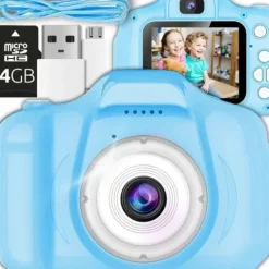 APARAT CYFROWY DLA DZIECI Dziecka Fotograficzny NIEBIESKI PREZENT+KARTA 4GB