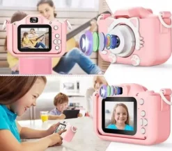 Aparat Cyfrowy Dla Dzieci Dziecka Fotograficzny Niebieski Kotek