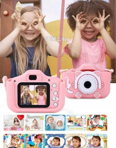 Aparat Cyfrowy Dla Dzieci Dziecka Fotograficzny Niebieski Kotek