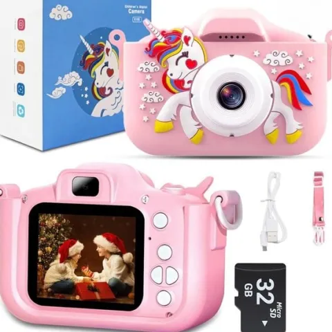 APARAT CYFROWY DLA DZIECI JEDNOROŻEC 48Mpx SELFIE KAMERA+KARTA 32GB MENU PL