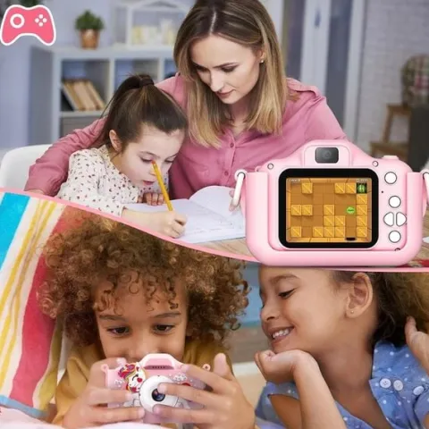 APARAT CYFROWY DLA DZIECI JEDNOROŻEC 48Mpx SELFIE KAMERA+KARTA 32GB MENU PL