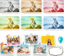 APARAT CYFROWY FOTOGRAFICZNY DLA DZIECI FULL HD JEDNOROŻEC + KARTA 32GB