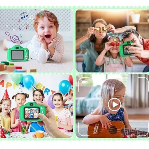 APARAT CYFROWY FOTOGRAFICZNY DLA DZIECI GRY + KARTA 32GB ŻABKA ŻABA SELFIE