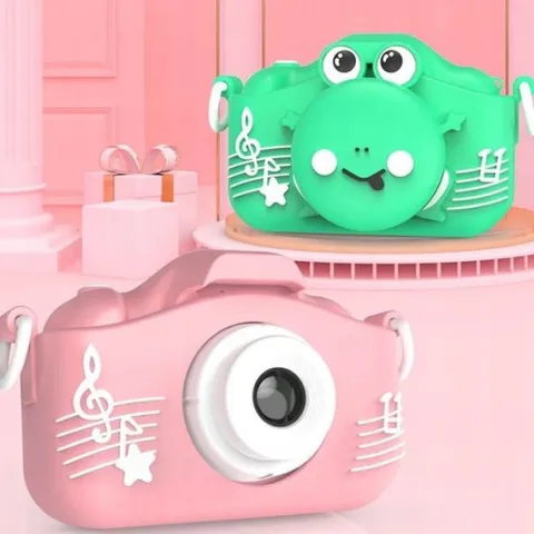 APARAT CYFROWY FOTOGRAFICZNY DLA DZIECI GRY + KARTA 32GB ŻABKA ŻABA SELFIE
