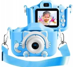 APARAT CYFROWY FOTOGRAFICZNY DLA DZIECI DZIECKA KOTEK 5 GIER + KARTA 32 GB
