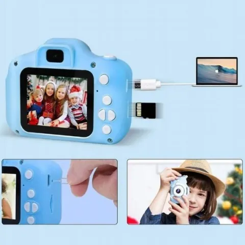 APARAT CYFROWY FOTOGRAFICZNY DLA DZIECI DZIECKA KOTEK 5 GIER + KARTA 32 GB