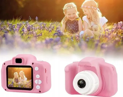 Aparat cyfrowy kamera dla dzieci jednorożec fotograficzny różowy cyfrowydla
