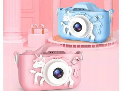 Aparat cyfrowy kamera dla dzieci jednorożec fotograficzny różowy cyfrowydla