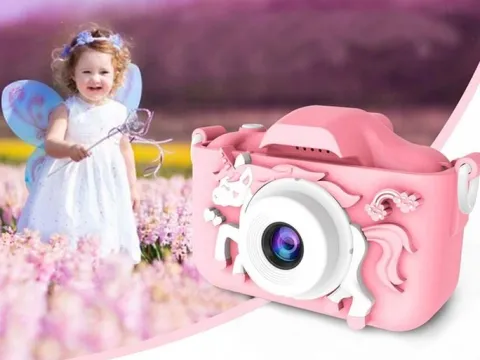 Aparat cyfrowy kamera dla dzieci jednorożec fotograficzny różowy cyfrowydla