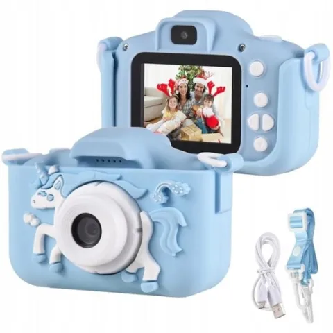APARAT DLA DZIECI CYFROWY FOTOGRAFICZNY JEDNOROŻEC +KARTA 32GB NA PREZENT