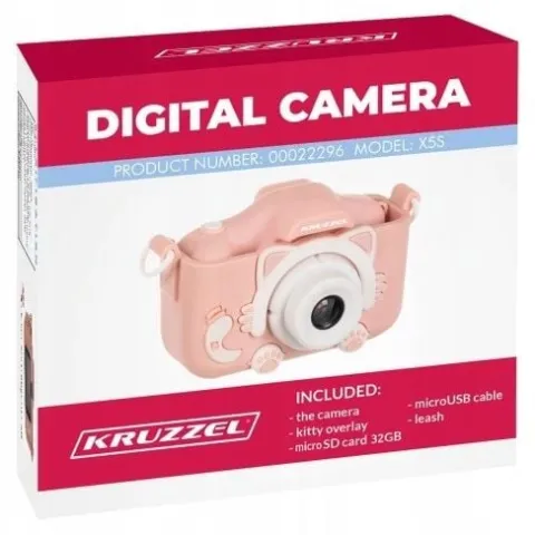 Aparat dla Dzieci Cyfrowy Kamera + Karta 32gb Fotograficzny Full HD Kotek