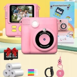 APARAT DYI DO DRUKOWANIA ZDJĘĆ # 1080P # KARTA 32GB # RÓŻOWY