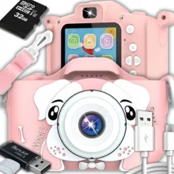 APARAT FOTOGRAFICZNY CYFROWY DLA DZIECI 40Mpx KAMERA ZABAWKA GRY+KARTA 32GB