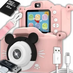 APARAT FOTOGRAFICZNY CYFROWY DLA DZIECI 40Mpx KAMERA ZABAWKA GRY+KARTA 32GB