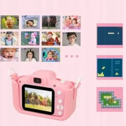 APARAT FOTOGRAFICZNY CYFROWY DLA DZIECI 40Mpx KAMERA ZABAWKA GRY+KARTA 32GB