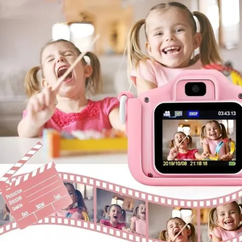 APARAT FOTOGRAFICZNY CYFROWY DLA DZIECI 40Mpx KAMERA ZABAWKA GRY+KARTA 32GB