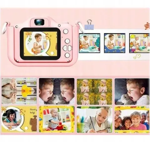 APARAT FOTOGRAFICZNY CYFROWY DLA DZIECI KAMERA GRY ZDJECIA SMYCZ