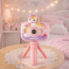 Aparat Fotograficzny Cyfrowy Jednorożec Różowy Selfie Podwójny + Statyw