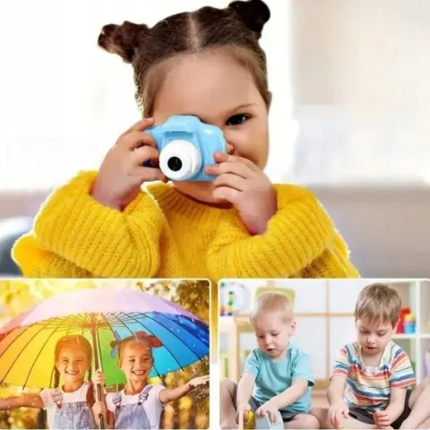 APARAT FOTOGRAFICZNY DLA DZIECI DZIECKA CYFROWY NIEBIESKI KOTEK