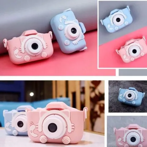APARAT FOTOGRAFICZNY DLA DZIECI KOTEK CYFROWY KAMERA MOTYWY GRY EFEKTY LCD