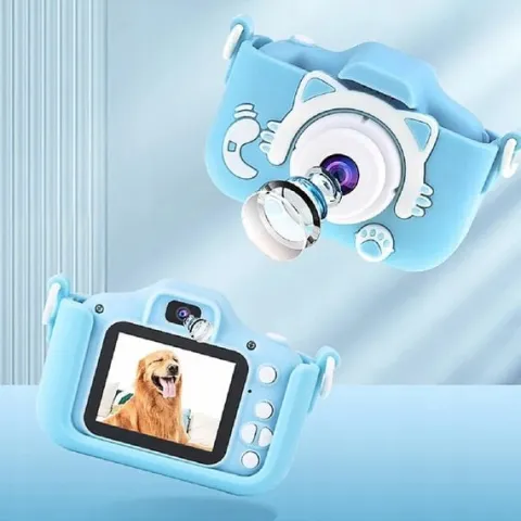 APARAT FOTOGRAFICZNY DLA DZIECI KOTEK CYFROWY KAMERA MOTYWY GRY EFEKTY LCD