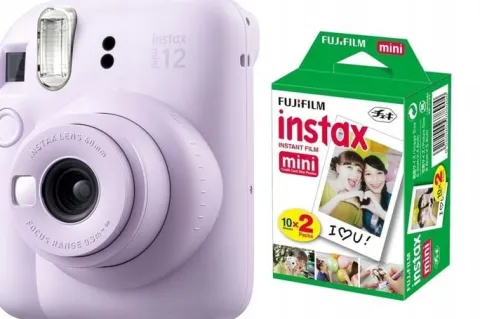 Aparat natychmiastowy Fujifilm Instax Mini 12 liliowy + wkłady 20 zdjęć