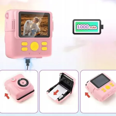 APARAT POLAROID NATYCHMIASTOWY DLA DZIECI FILMÓW ZDJĘĆ DRUK TERMICZNY 32GB