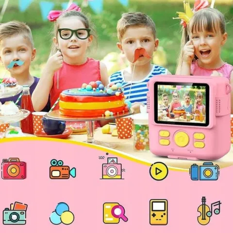 APARAT POLAROID NATYCHMIASTOWY DLA DZIECI FILMÓW ZDJĘĆ DRUK TERMICZNY 32GB
