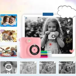 APARAT POLAROID NATYCHMIASTOWY DLA DZIECI FILMÓW ZDJĘĆ DRUK TERMICZNY 32GB