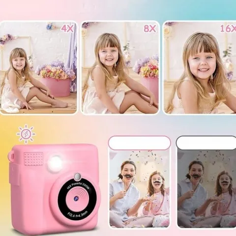 APARAT POLAROID NATYCHMIASTOWY DLA DZIECI FILMÓW ZDJĘĆ DRUK TERMICZNY 32GB