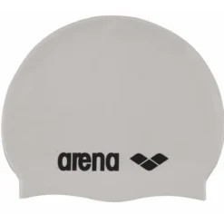 ARENA CZEPEK SILIKONOWY CLASSIC SILICONE WHITE BLACK BASEN PLAŻA